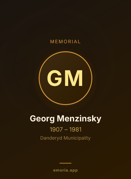Memorial portrait of Georg Menzinsky
