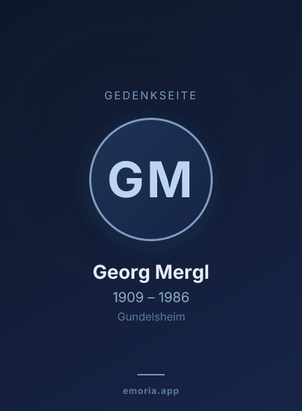 Gedenkportrait von Georg Mergl