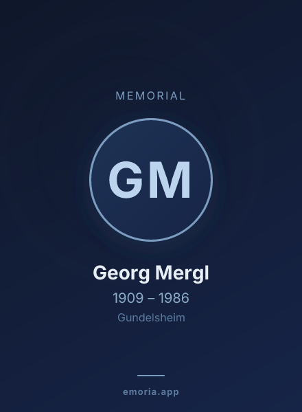 Memorial portrait of Georg Mergl