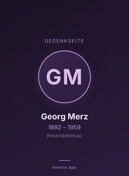 Gedenkportrait von Georg Merz
