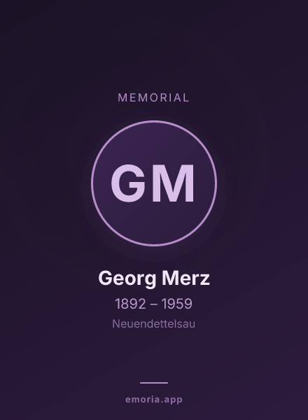 Memorial portrait of Georg Merz