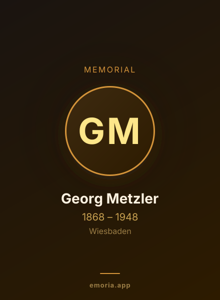 Memorial portrait of Georg Metzler