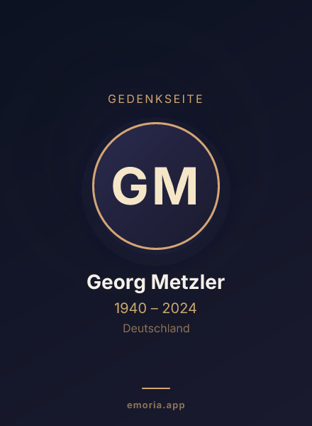 Gedenkportrait von Georg Metzler