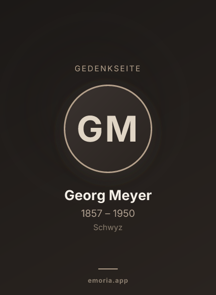 Gedenkportrait von Georg Meyer