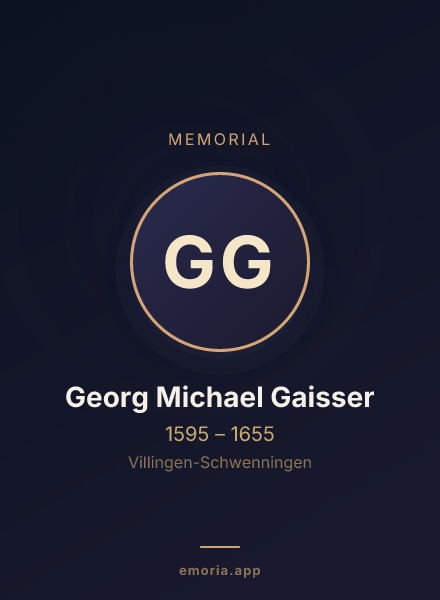 Memorial portrait of Georg Michael Gaisser