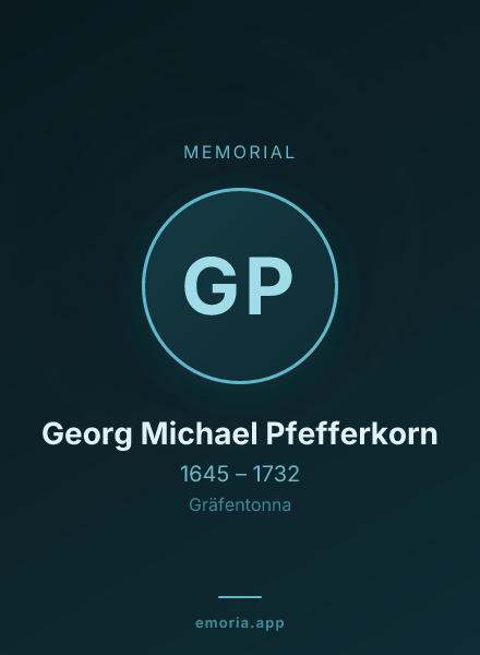 Memorial portrait of Georg Michael Pfefferkorn