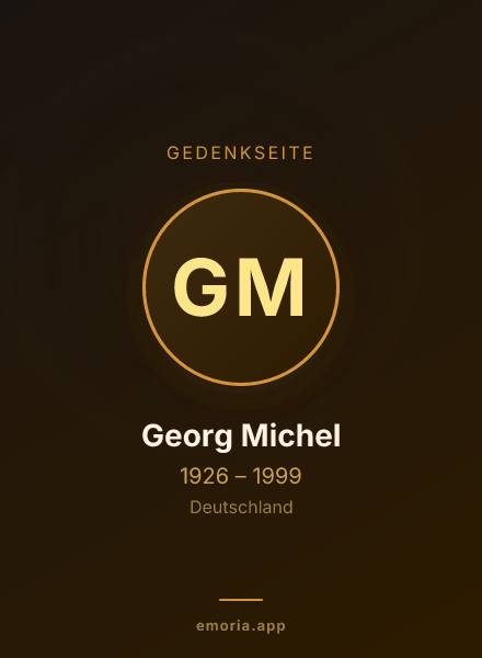 Gedenkportrait von Georg Michel