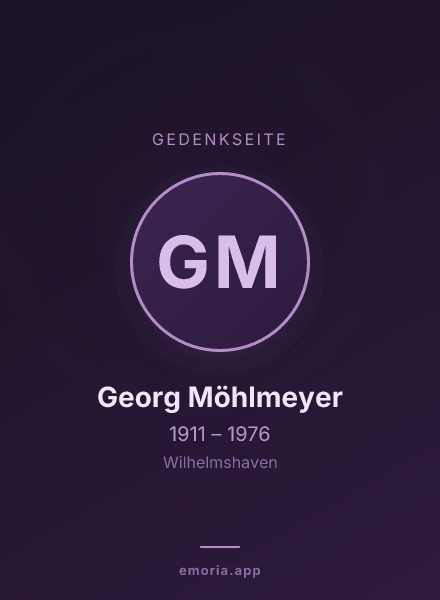 Gedenkportrait von Georg Möhlmeyer