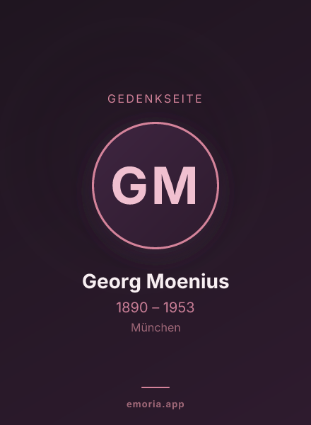 Gedenkportrait von Georg Moenius