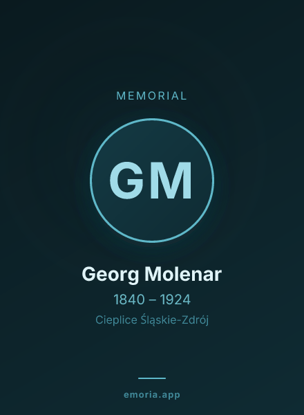 Memorial portrait of Georg Molenar