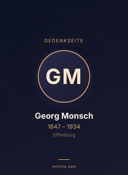 Gedenkportrait von Georg Monsch