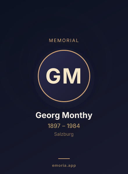 Memorial portrait of Georg Monthy