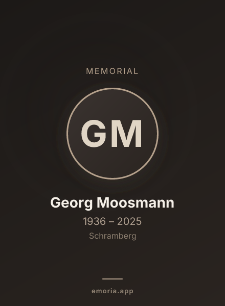 Memorial portrait of Georg Moosmann