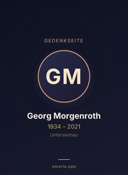Gedenkportrait von Georg Morgenroth
