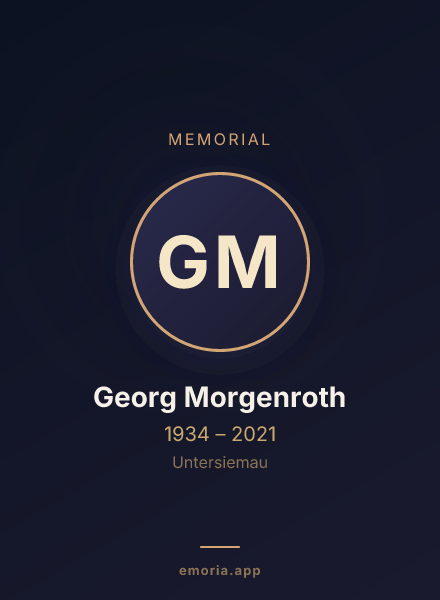 Memorial portrait of Georg Morgenroth