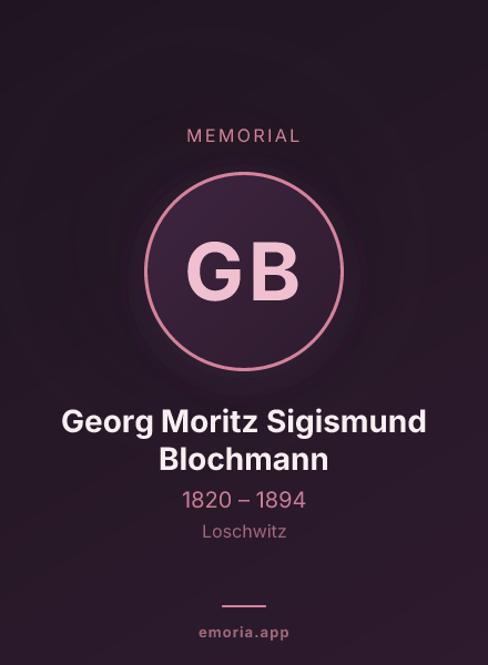 Memorial portrait of Georg Moritz Sigismund Blochmann