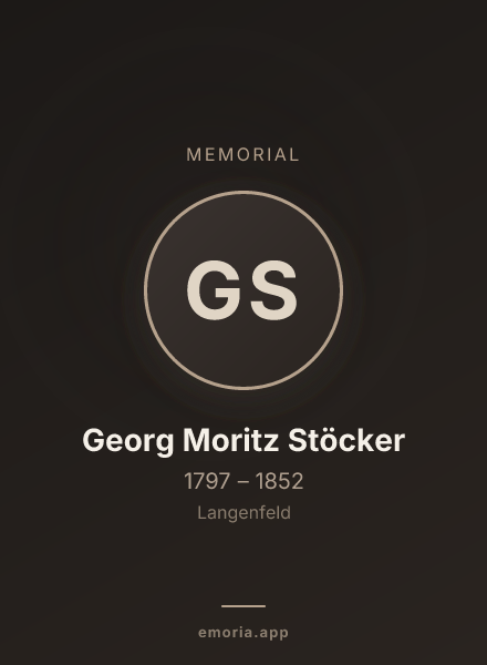 Memorial portrait of Georg Moritz Stöcker
