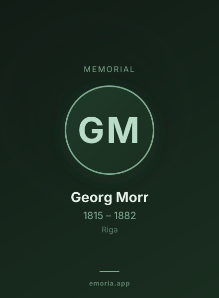 Memorial portrait of Georg Morr
