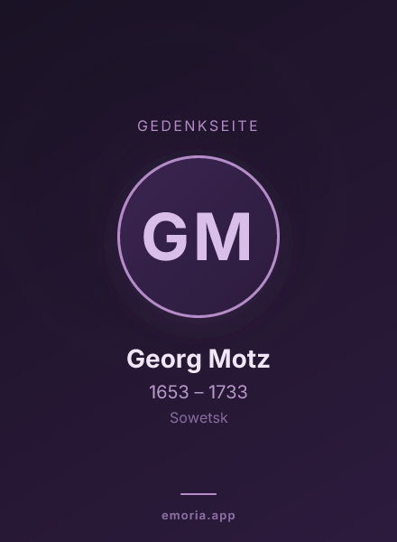 Gedenkportrait von Georg Motz