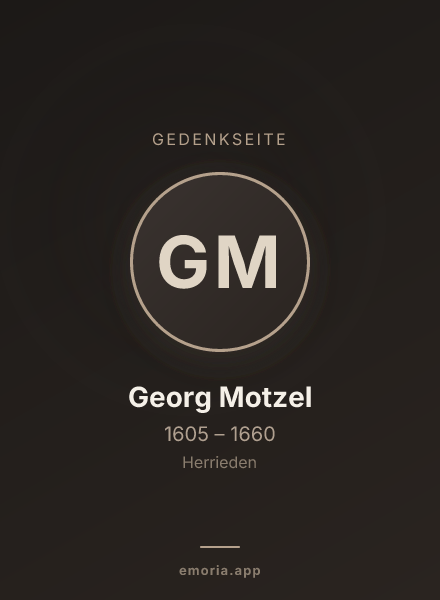 Gedenkportrait von Georg Motzel