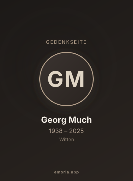 Gedenkportrait von Georg Much