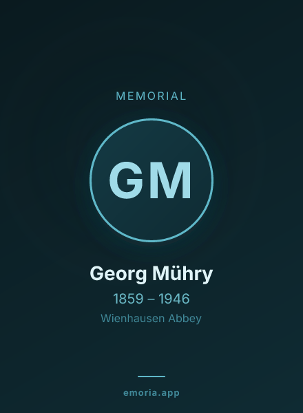 Memorial portrait of Georg Mühry
