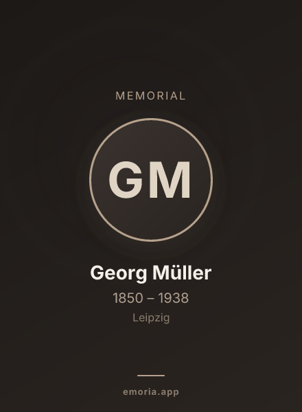 Memorial portrait of Georg Müller
