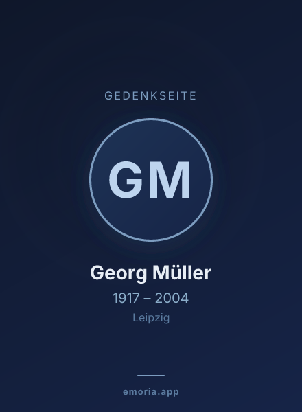 Gedenkportrait von Georg Müller