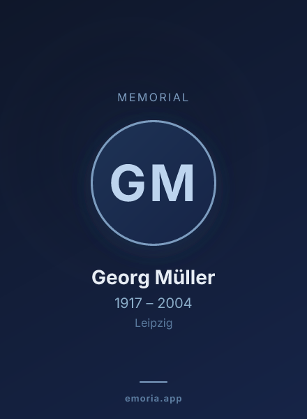 Memorial portrait of Georg Müller