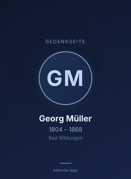 Gedenkportrait von Georg Müller
