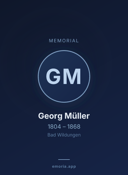 Memorial portrait of Georg Müller