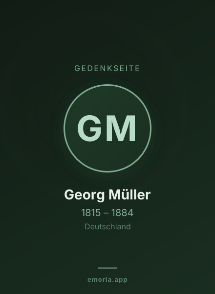 Gedenkportrait von Georg Müller