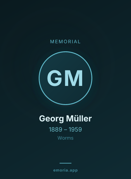 Memorial portrait of Georg Müller