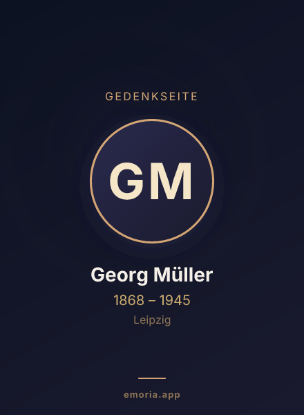 Gedenkportrait von Georg Müller