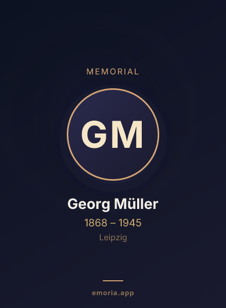 Memorial portrait of Georg Müller
