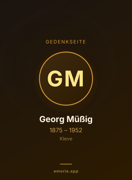 Gedenkportrait von Georg Müßig
