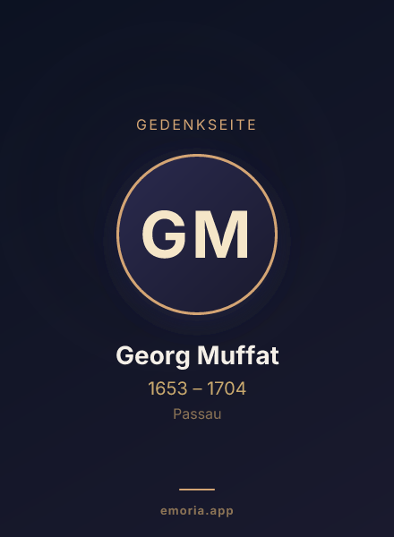Gedenkportrait von Georg Muffat