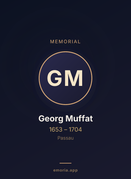 Memorial portrait of Georg Muffat