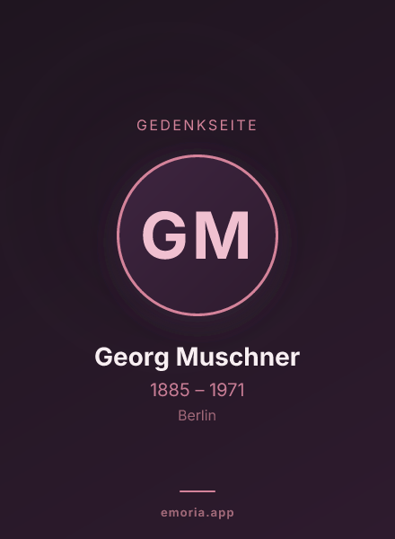 Gedenkportrait von Georg Muschner