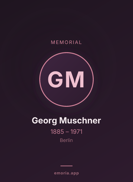 Memorial portrait of Georg Muschner
