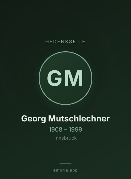 Gedenkportrait von Georg Mutschlechner