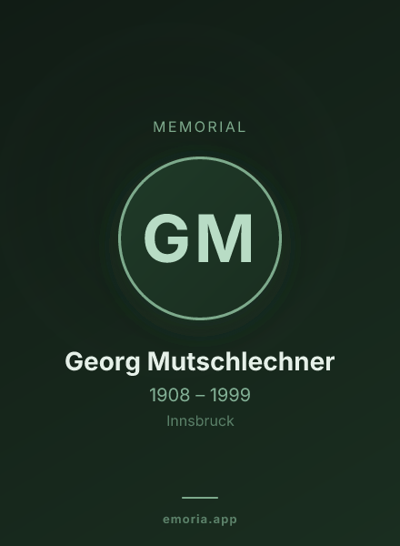 Memorial portrait of Georg Mutschlechner