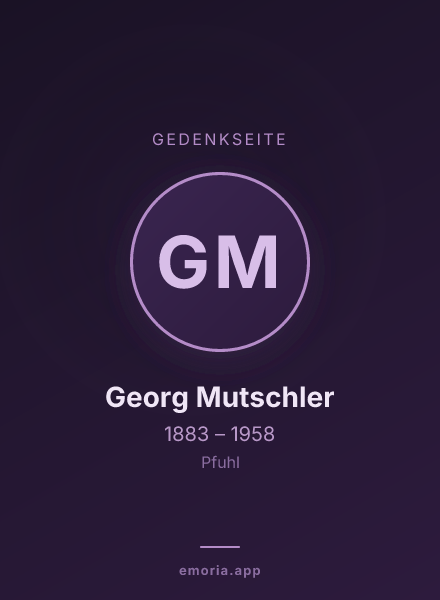 Gedenkportrait von Georg Mutschler