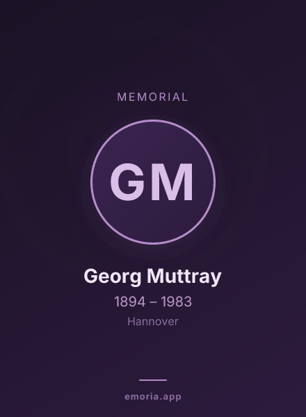 Memorial portrait of Georg Muttray