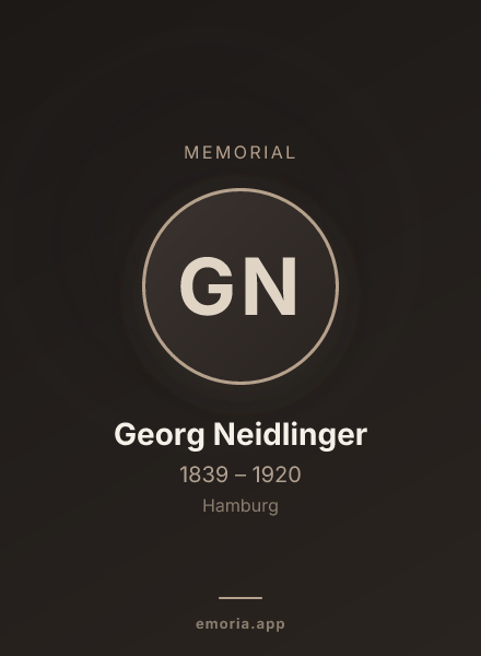 Memorial portrait of Georg Neidlinger