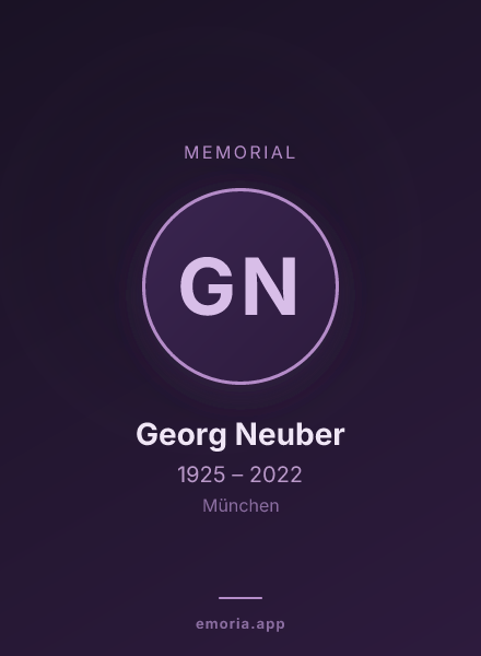 Memorial portrait of Georg Neuber