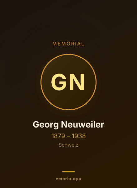 Memorial portrait of Georg Neuweiler