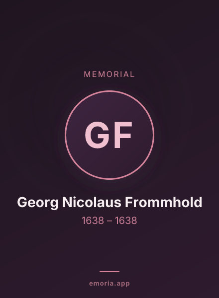 Memorial portrait of Georg Nicolaus Frommhold