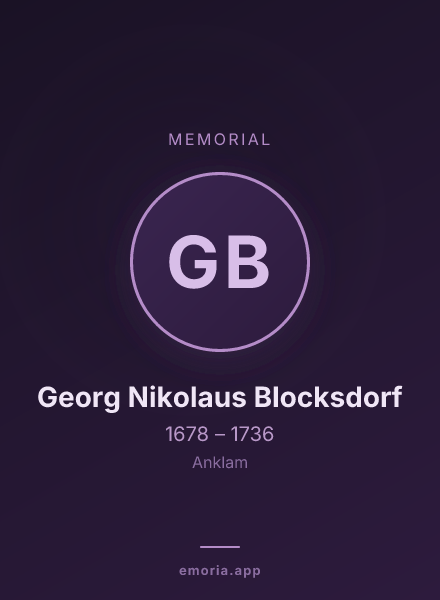 Memorial portrait of Georg Nikolaus Blocksdorf
