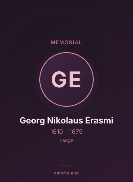 Memorial portrait of Georg Nikolaus Erasmi
